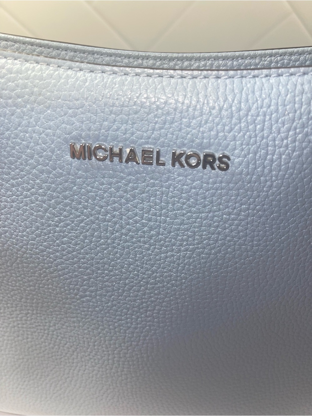 Michael Kors pebbled leather baby blue crossbody - gently used - Picture 12 of 12